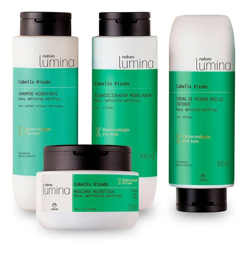 Lumina Cabello Rizado Kit Completo X4 Productos