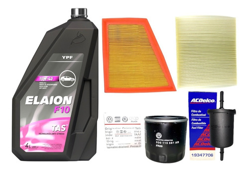 Kit 4 Filtros + Aceite 15w40 Vw Suran Gol Trend Fox Voyage 