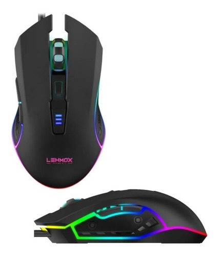 Imagem 2 de 6 de Mouse Gamer Rgb Lehmox Óptico Led