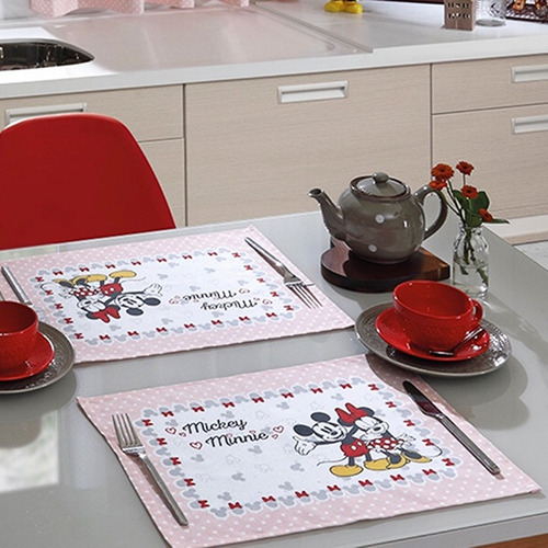 Imagem 2 de 4 de Kit Enxoval De Cozinha Mickey E Minnie Amor - Disney