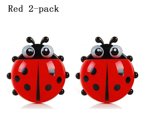 Portacepillos Pequeño Rojo, 2 Pzs, Creativo Home