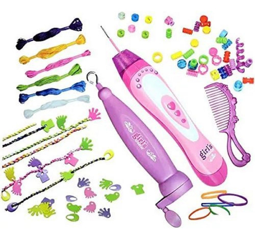Mi Clavel Toys Kit Bijoteuri 2 En 1 Fabrica Trenzas + Trenzador Grande Deco