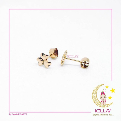 Aretes Abridores De Oro 18k Para Bebé Recién Nacida Regalo