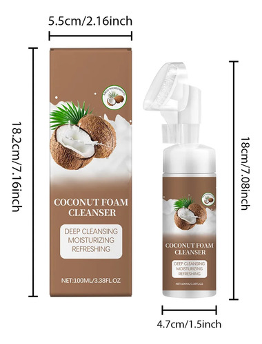 Un Limpiador Facial En Espuma De Coco De 100 Ml Que Limpia S