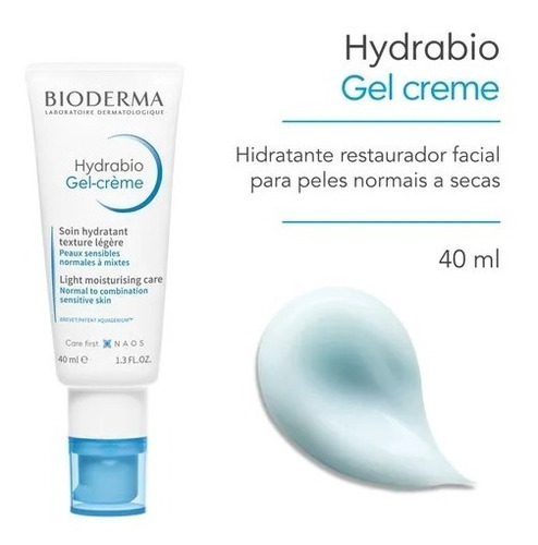 Hidratante Restaurador Facial Hydrabio Gel-creme 40ml Bioderma