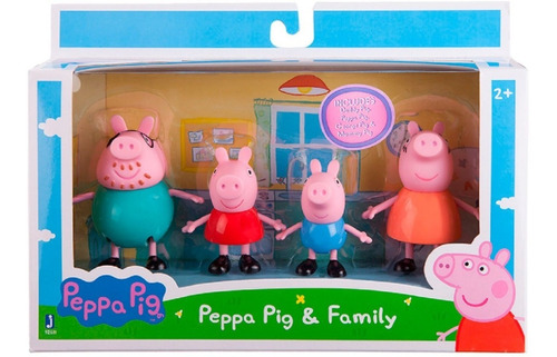 Peppa Pig - Pack Familia 4 Figuras - Original