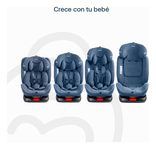 Silla De Auto Convertible Supra 360° Azul Claro