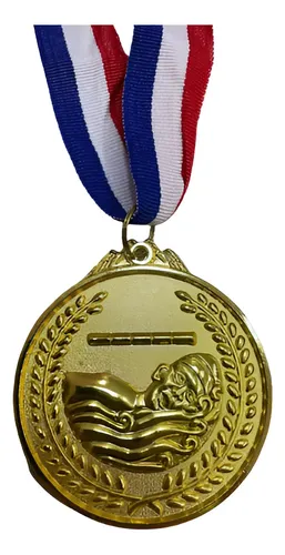 Medalha Natação Onda Ouro Ax 65mm Ywa 470 - Exclusividade