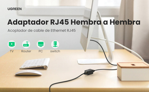 Extensor De Cable Ethernet Rj45 A Rj45 1000mbp 20390 Ugreen