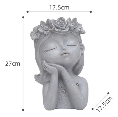 Cara Flor Maceta Resina Maceta Maceta Chica Busto Estilo B