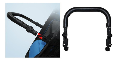 Mini Berço De Bebê Universal Guidão Preto Apoio De Braço