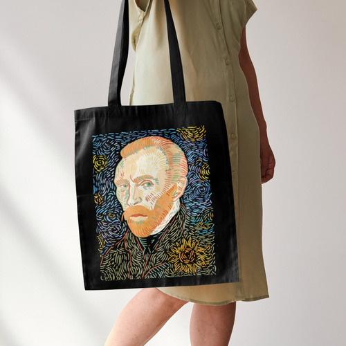 Bolso Totebag De Loneta Retrato De Van Gogh