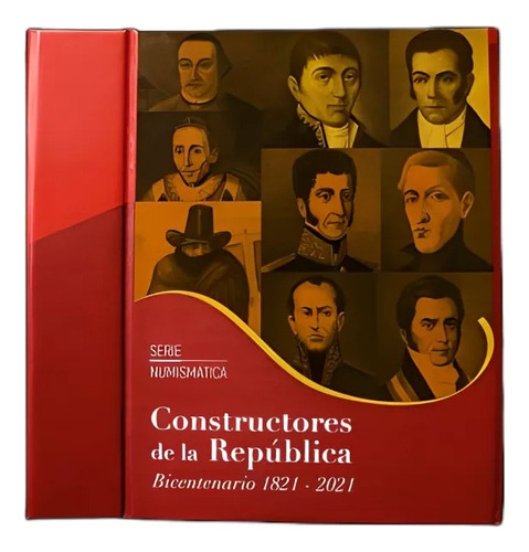 Colección Monedas Constructores República 7 Blisters + Album