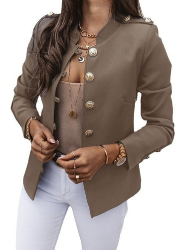 Blazer Lisa Con Botones De Un Solo Pecho Para Mujer