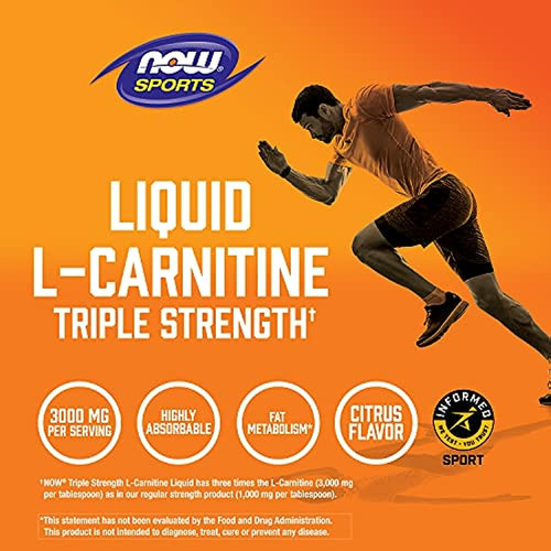 Now Sports Nutrition, L-carnitine Liquid, Triple Strength 30