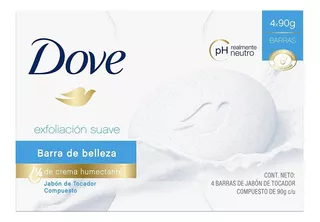 Jabón En Barra Dove Exfoliante Pack 4x90g