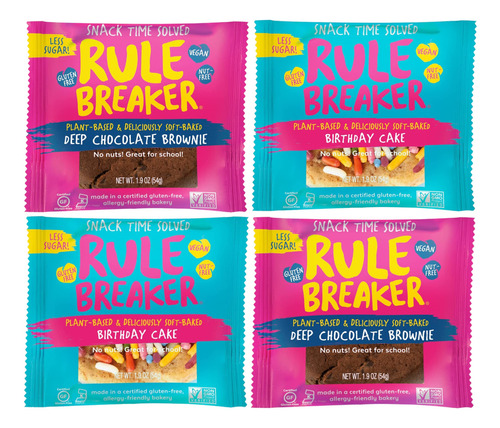 Rule Breaker Snacks Vegan Free Gluten | Paquete Variado De G