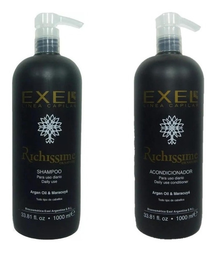 Combo Exel Shampoo Y Acondicionador Richissime Argan 