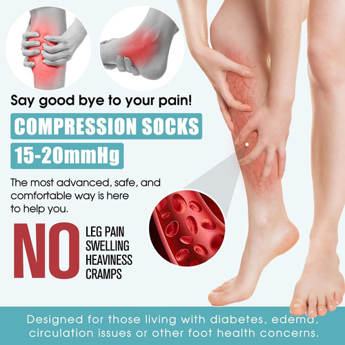 Medias De Compresión Unisex De 15-20mmhg Full Colors