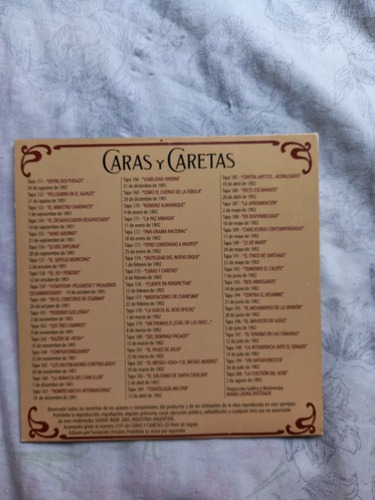 Caras Y Caretas 29 Agosto 1901 2 Agst 1902 Dvd (Usado)
