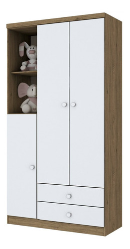 Imagem 8 de 12 de Quarto Infantil Com Guarda Roupa 3 Portas Cômoda E Hh