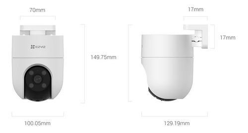 Camara Ip Ezviz H8c 2mp Robotica 360 Ip65 Para Exterior Orig