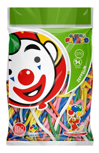 Globos Salchicha Color Largo #270 Payaso 100 Piezas Fiesta