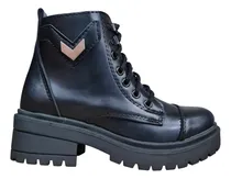 Comprar Bota Borcegos Cortos Mujer Acordonados Plataforma Clasico 