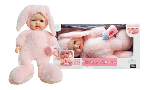 Muñeca Honey Bunny Mi Pequeño Bebe Rosa 45 Cm 3352