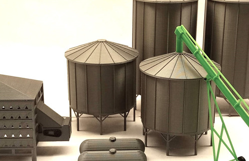 Silo De Pie Chico Ho 1/87 Ferromodelismo Trenes 3d