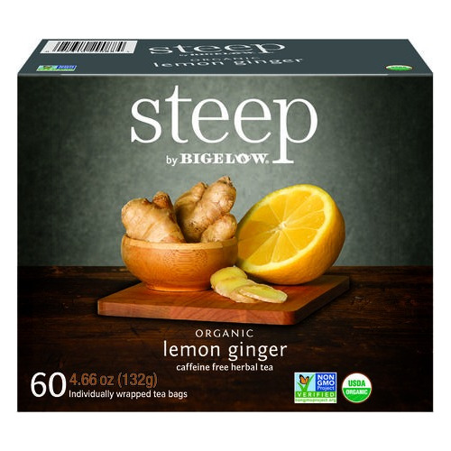 Steep Té Orgánico De Limón Y Jengibre 60 Bolsas