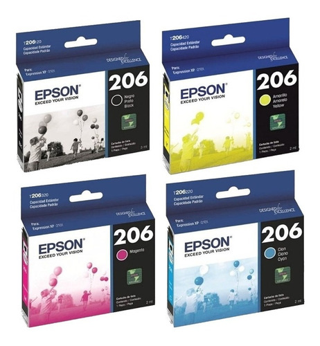 Imagen 2 de 7 de Cartucho Epson T206120 Negro 206 Para Xp-2101 2101