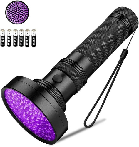 Linterna Ultravioleta 100 Led Uv Usa Pilas Múltiples Usos