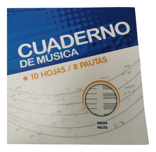 Cuaderno De Musica Media Pauta Proarte 10 Hojas/ 8 Pautas