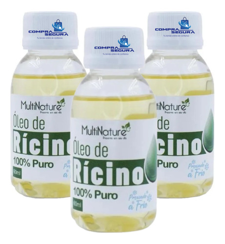 Aceite De Ricino 100% Puro Prensado En Frío