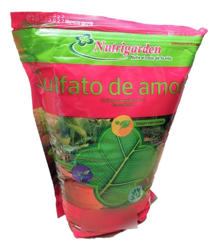 Sulfato De Amonio 2kg.  Abono Para Plantas Verdes Y Pasto