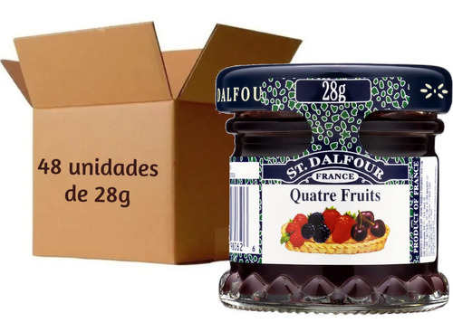 48x Mini Geleia De Quatro Frutas St Dalfour 28g