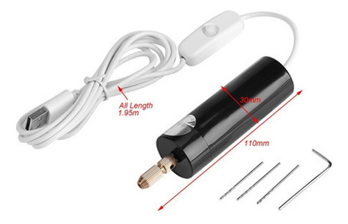 A Portátil Mini Elétrico Brocas Handheld Micro Usb Broca 1