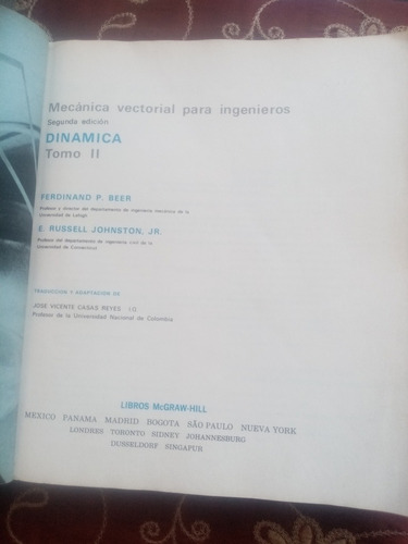 Mecánica Vectorial Para Ingenieros (Usado)