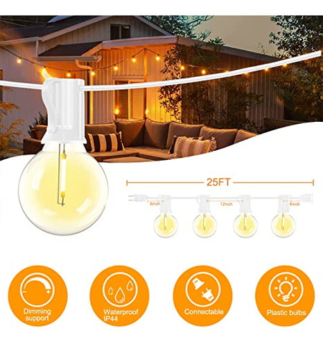 Guirnalda De Luces Led Para Exteriores De 7.6 Metros