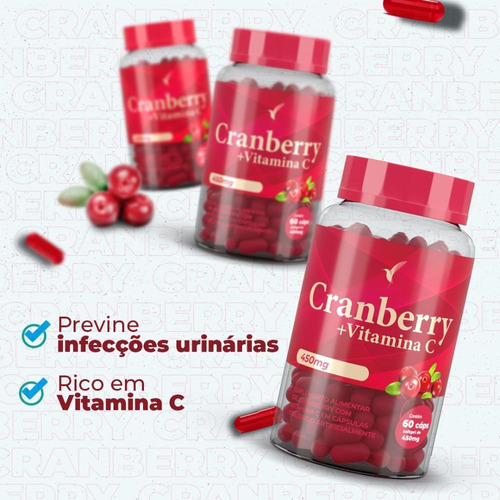 Kit Cranberry + Vitamina C Eleve Life 180 Dias 360 Cápsulas