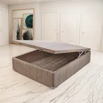 Comprar Cama Box Baul Sommier 2 Plazas Micro Fibra