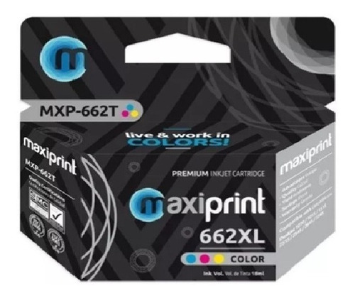 Cartucho De Tinta Compatible Hp 662 Xl Color Cz106al