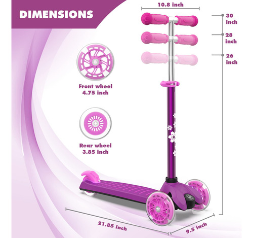 Hee Patinete 3 Rueda Para Niño Partir Año Edad Altura Pu Luz