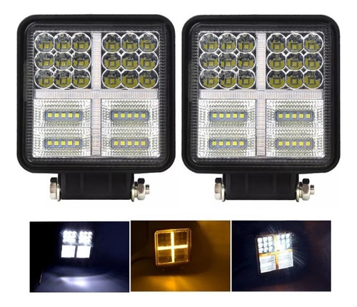 X2 Focos Led Neblineros 4x4 Bicolor Focos Led Vehiculos 114w