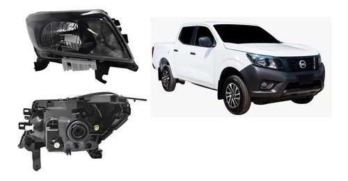 Faro Nissan Np300-frontier 2017 2018 2019 Fondo Negro