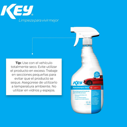 Kit De Automóviles Shampoo En Seco + Limpia Vidrios De 650ml