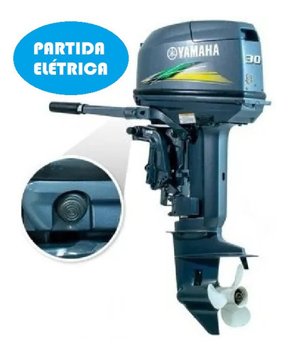 Imagem 1 de 8 de Motor De Popa Yamaha 30 Hp Partida Eletrica 0km Com Punho 2t