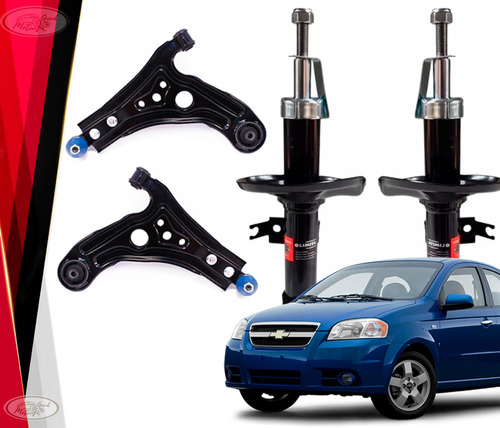 Kit Amortiguador Delantero+bandejas Chevrolet Aveo 2003/2015