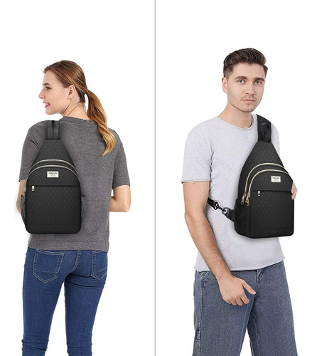 Mochila Bandolera Mosiso, Bolso Cruzado Acolchado Con Rombos